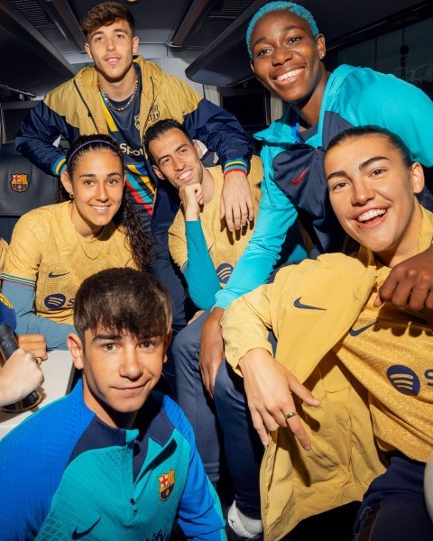 FC Barcelona Dětské Fotbalové Dresy Komplet 2022-23 F. De Jong 21 Venkovní